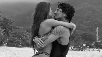 Isabella Arantes e Gabriel Medina afastam rumores de crise com fotos romnticas