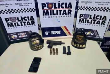 PM frustra plano de homic�dio e apreende adolescentes faccionados com submetralhadora em C�ceres