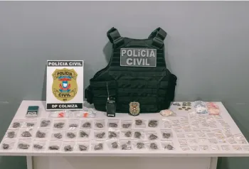 Pol�cia Civil fecha ponto de venda de drogas e prende traficantes em Colniza