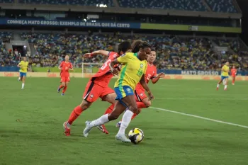 �Jogos da sele��o feminina em Cuiab� incentivam e impulsionam o esporte no Estado", afirma torcedor na Arena Pantanal