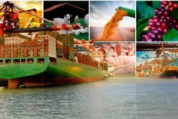 Exporta��es do agroneg�cio somam US$ 15,4 bilh�es em mar�o, mas recuam 0,7% ante 2025