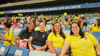 Ap�s goleada, popula��o j� aguarda pr�xima partida da Sele��o Brasileira de futebol feminino na Arena Pantanal