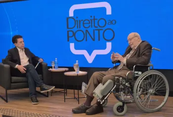 Professor e jurista Ives Gandra Martins foi homenageado na estreia do talk show jur�dico "Direito ao Ponto" da EPD
