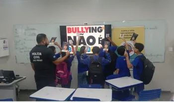 Pol�cia Civil leva debate sobre bullying, ciberbullying e radicaliza��o mis�gina �s escolas de Cuiab�