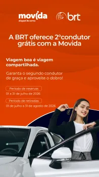 Logotipo da BRT no fundo azul