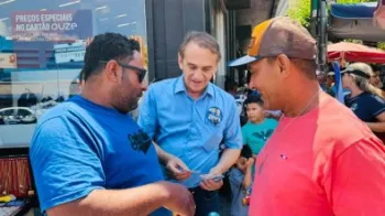 Wilson Santos durante o arrast�o no centro de Cuiab�