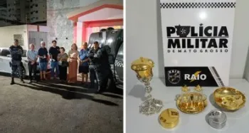 Objetos recuperados pela Pol�cia Militar