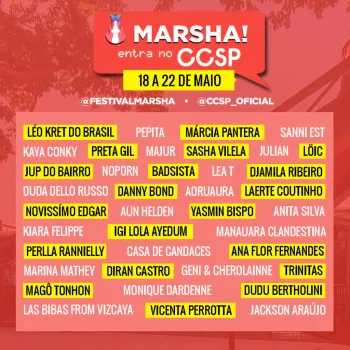 Festival MARSHA ate 22 de Maio por Gilda Portella