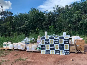 Pol�cia Civil apreende defensivos agr�colas vencidos e descartados irregularmente em fazenda