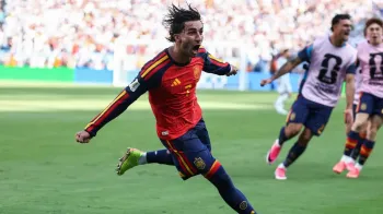 Ferran Torres, jogador da Espanha. Foto por FRANCK FIFE / AFP