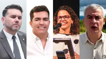Moses Rodrigues, Roger Aguiar, Luisa Cela e Marco Prado. Montagem/Divulga��o.