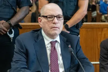 Harvey Weinstein durante a audi�ncia de senten�a. Foto: Steven Hirsch / Getty Images