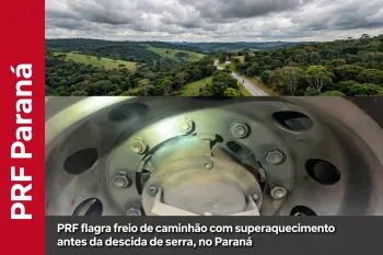 PRF flagra freio de caminh�o com superaquecimento antes da descida de serra, no Paran� (Ajustada por IA)