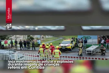Veja movimenta��o policial e explos�es durante resgate de crian�as ref�ns em Curitiba (Ajustada por IA)