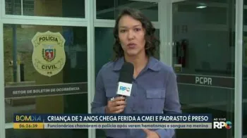Crian�a chegou ao CMEI com ferimentos e manchas de sangue no uniforme Foto: PC-PR