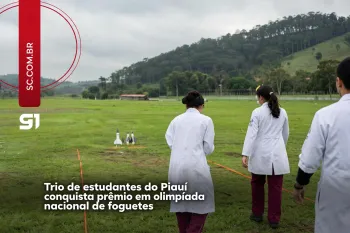 Trio de estudantes do PI conquista prata em olimp�ada nacional de foguetes (Ajustada por IA)