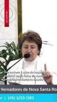 Vereadora Salete Kronbauer (PP) durante sess�o na C�mara Municipal de Nova Santa Rosa - Foto: C�mara Municipal de Vereadores de Nova Santa Rosa (Ajustada por IA)