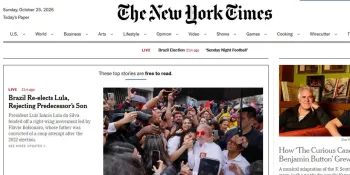 Reelei��o de Lula ganha a m�dia internacional (NYTimes/Reprodu��o)