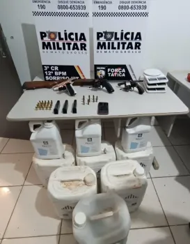 PM prende quatro homens e apreende armas de fogo e defensivos agr�colas