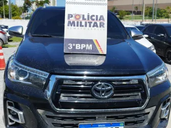 Homem  preso por receptao e PM recupera caminhonete em Cuiab