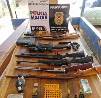 Opera��o prende cinco em flagrante e apreende oito armas de fogo em garimpo