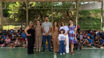 Alunos participam de a��o de conscientiza��o sobre a Febre Maculosa em Sumar�