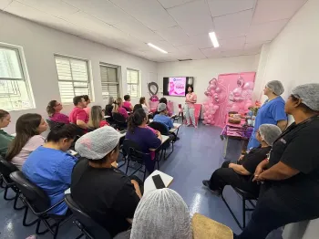 Capacita��o de profissionais do Hospital Municipal sobre fatores de risco e rastreamento de c�ncer de mama