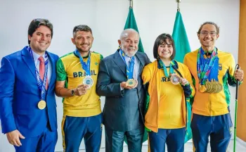 Lula recebe medalhistas das melhores campanhas do Pas na histria do Pan e do Parapan