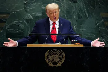 O presidente dos EUA, Donald Trump, discursa na 80 Assembleia-Geral das Naes Unidas, na sede da ONU, em Nova York - Mike Segar/Reuters