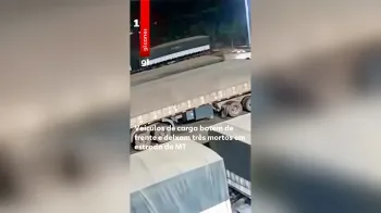 Ve�culos de carga batem de frente e deixam tr�s mortos em MT (Ajustada por IA)