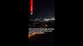Cart�o postal de MT � destru�do por inc�ndio durante a noite | Cr�dito: Claudinei Vailant (Ajustada por IA)