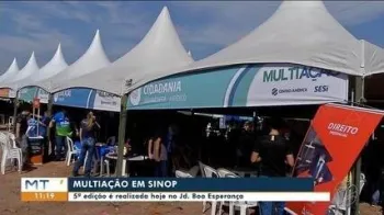 Multia��o em Sinop ofereceu consultas, exames e vacina��o gratuitas para milhares. Foto: Juliano Zimmer