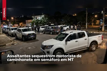 Assaltantes sequestram motorista que aguardava em sem�foro de Rondon�polis (MT) (Ajustada por IA)