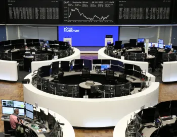 Bolsas europeias encerraram a sess�o desta segunda-feira &bull; Reuters