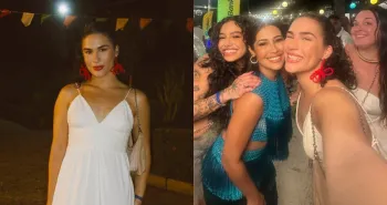 L�vian Arag�o compartilhou fotos no luau do evento de Thaynara OG