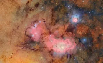 A primeira imagem revelada pelo telesc�pio Vera Rubin mostra as nebulosas Trifid e Lagoon em detalhes impressionantes