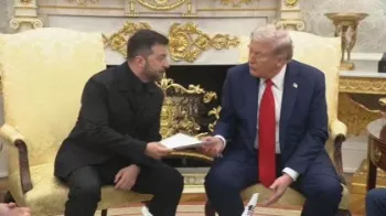 Zelensky entrega carta de primeira-dama ucraniana para Trump dar � Melania� Reprodu��o/Reuters