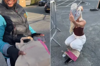 Jovem recebe delivery de chinelos para continuar curtindo rave na Inglaterra Foto: Reprodu��o/TikTok