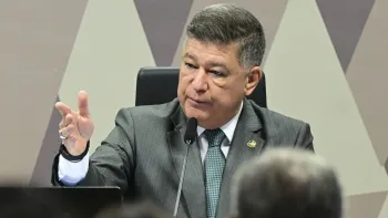 O presidente da CPMI do INSS, Carlos Viana (Podemos-MG)� Geraldo Magela/Ag�ncia Senado