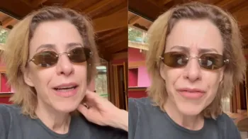Fernanda Torres em v�deo publicado nas redes sociais� Reprodu��o