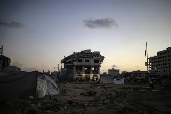 Bairro destru�do de Al Remal, na Cidade de Gaza