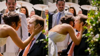 Fausto no casamento da filha mais velha, Lara Silva Instagram/Joo Silva
