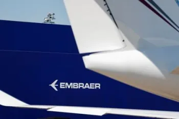 Logo da Embraer na Paris Airshow� 17/06/2025 REUTERS/Benoit Tessier