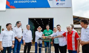 Presidente da Rep�blica, Luiz In�cio Lula da Silva, durante visita �s instala��es da Esta��o de Tratamento de Esgoto (ETE) Una. Bairro Tel�grafo, Bel�m Par� (PA) / � Ricardo Stuckert