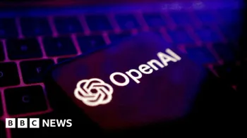 Logotipo do ChatGPT, em branco, vis�vel em um teclado escuro