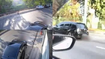 Mulher ficou gravemente ferida ap�s ser atropelada e arrastada por criminoso.� Reprodu��o