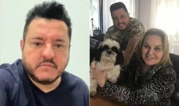 Bruno, da dupla com Marrone, e sua m�e, Dona Anita Foto: Reprodu��o/ Instagram