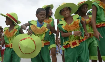 Rio de Janeiro - A escola de samba Tijuquinha do Borel, durante desfile das Escolas de Samba Mirins na Sapuca�. (Foto: T�nia R�go/Ag�ncia Brasil)