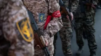 Integrantes armados do Corpo da Guarda Revolucion�ria Isl�mica do Ir� Morteza Nikoubazl/NurPhoto via Getty Images 10 de janeiro de 2025