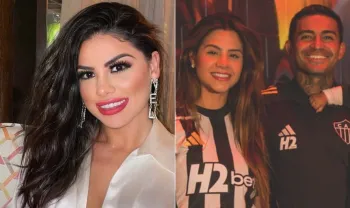 Bruna Miller revelou encontros com Dudu, do Atl�tico-MG, e a esposa dele, Paula, se manifestou Foto: Reprodu��o/Instagram